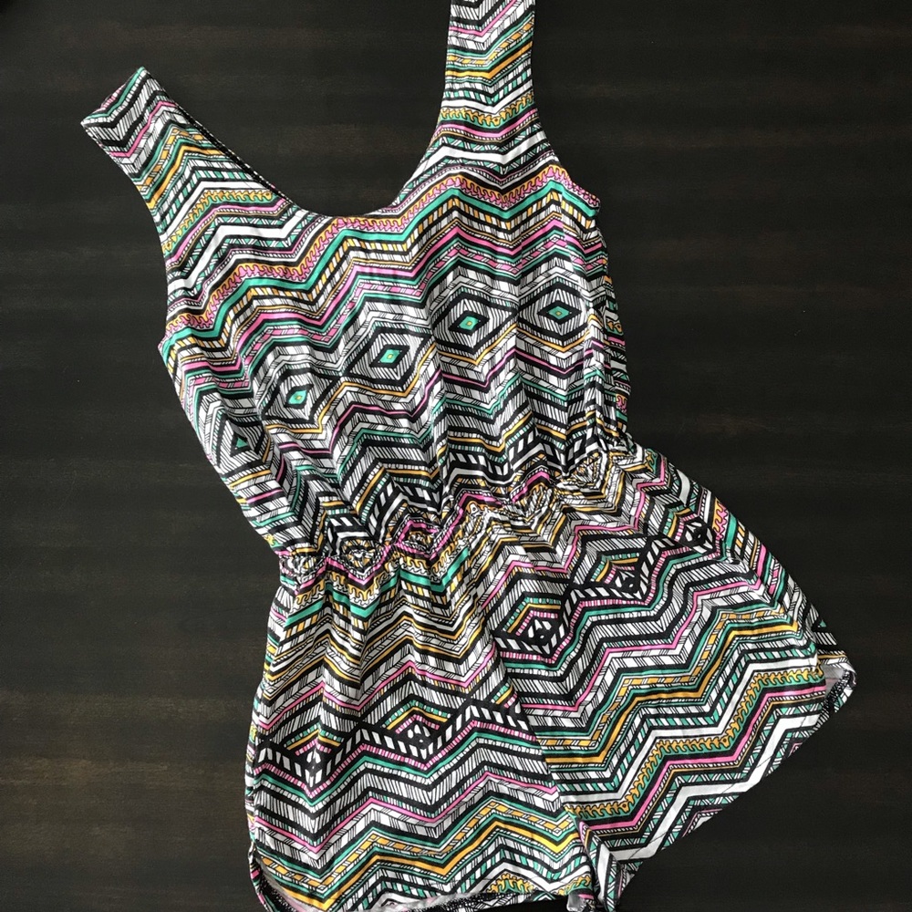 Colorful Open Back Romper
